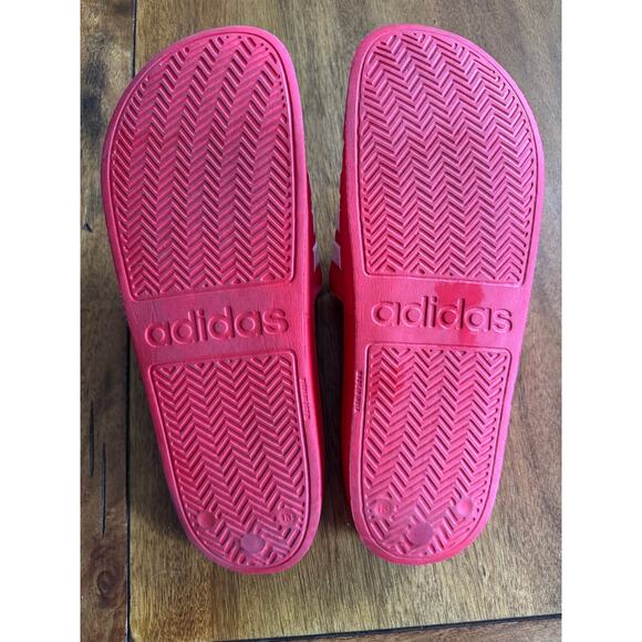 Adidas Adilette Comfort Slides Red White Men’s Size 13 FY7815 - Picture 3 of 9